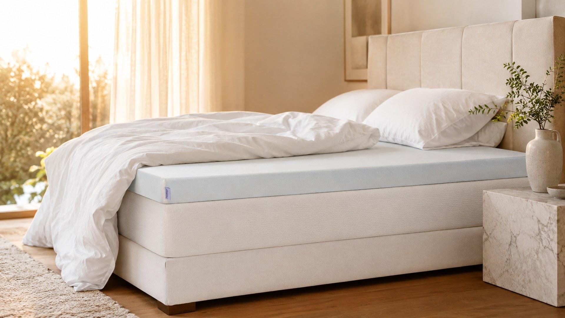 Arensberger Topper auf Matratze im Schlafzimmer